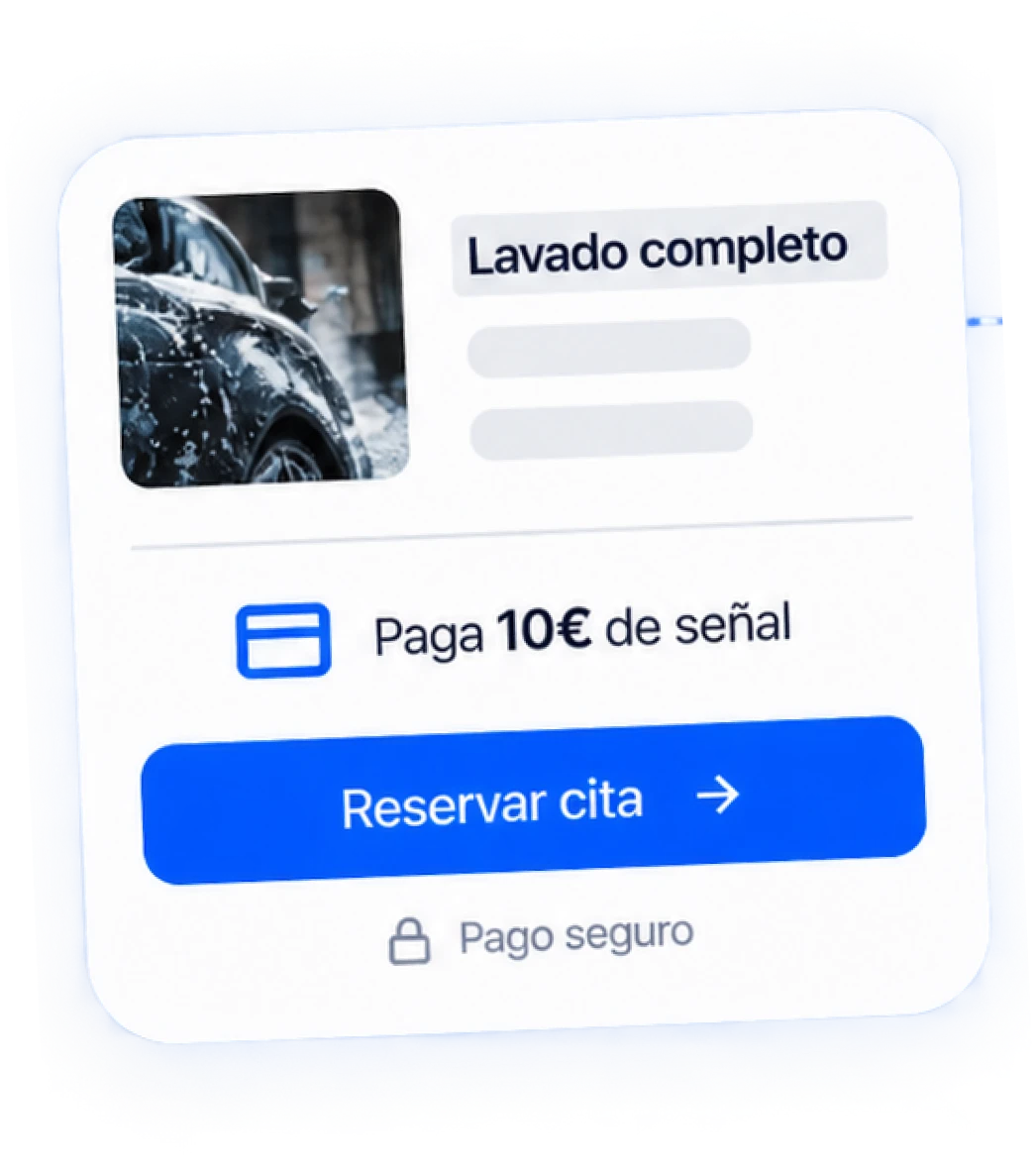 Cobro de una señal al reservar una cita